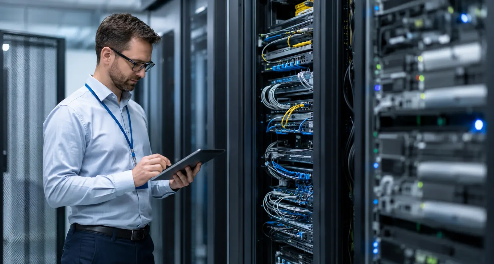 Professionell betreute IT-Infrastruktur mit Servern und Netzwerkkomponenten